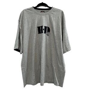 Harley-Davidson Vintage Gray Fraziers Embroidered HD Dealer T Shirt 2XL XXL